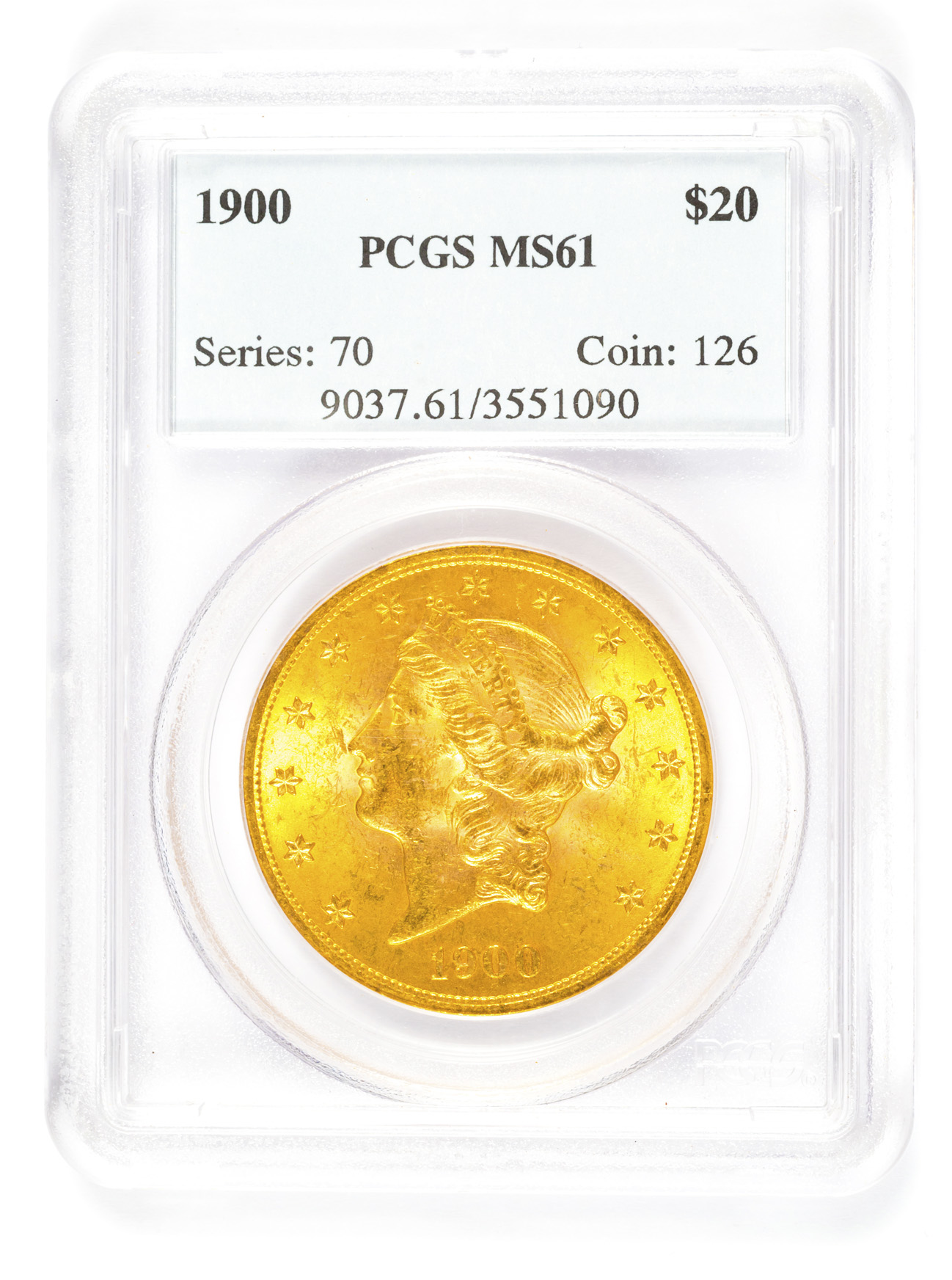 Photo of a graded gold coin